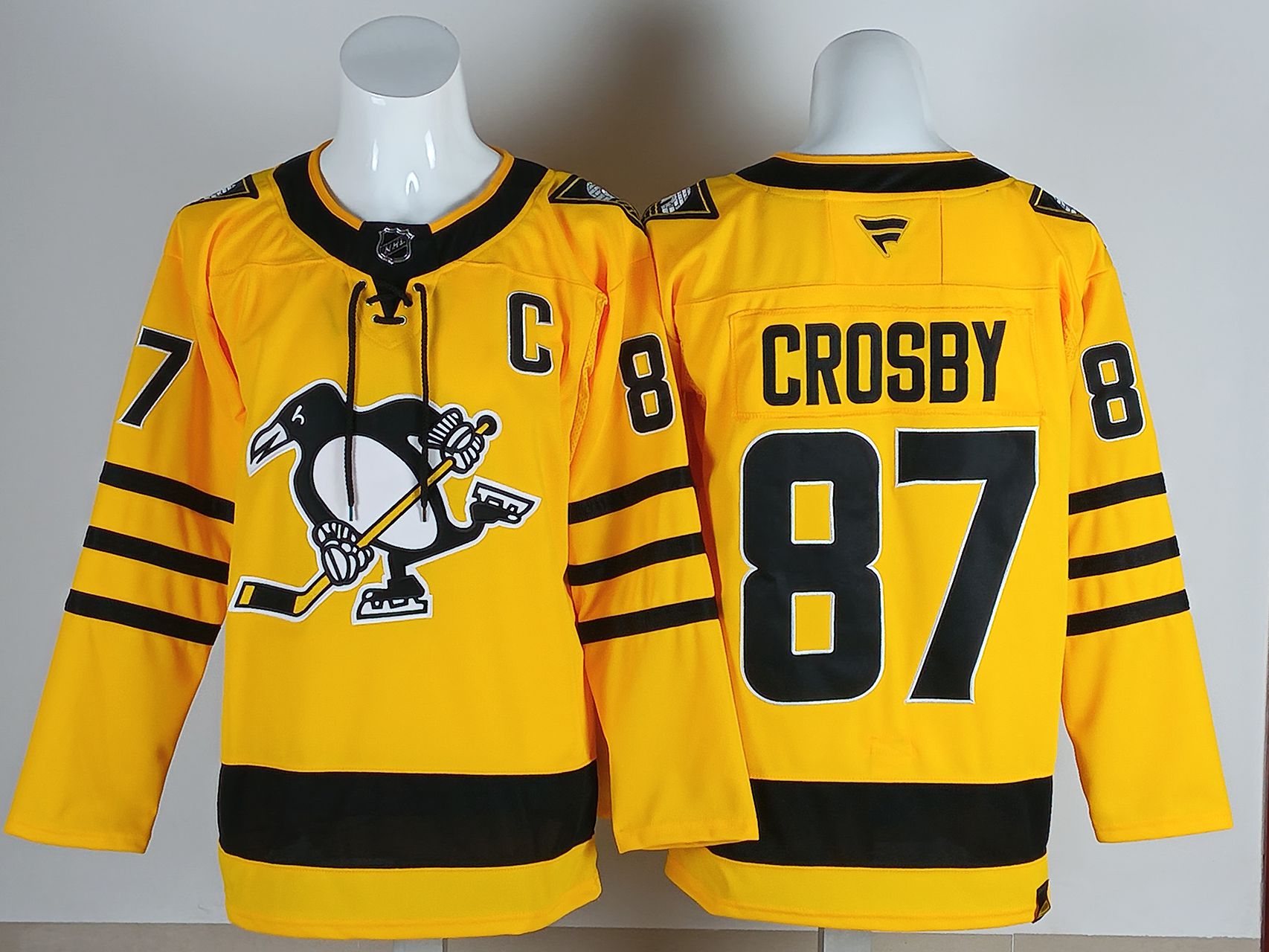 Men 2026 Pittsburgh Penguins #87 Crosby Yellow NHL Jersey style 01